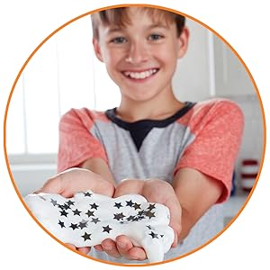 Child playing with slime