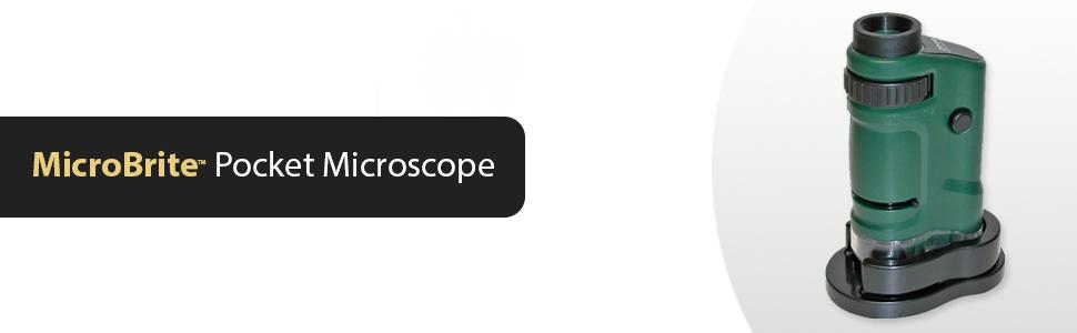 Carson Microbrite LED Lighted 10-10x Pocket Microscope with 10 ...