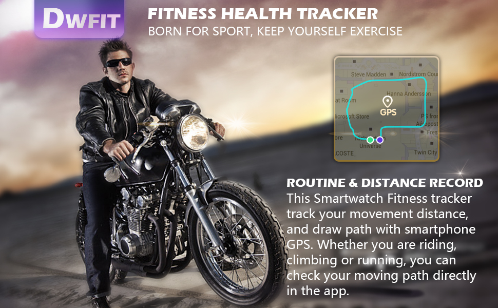 Fitness Tracker Smartwatch, Dwfit Activity Tracker with Heart Rate