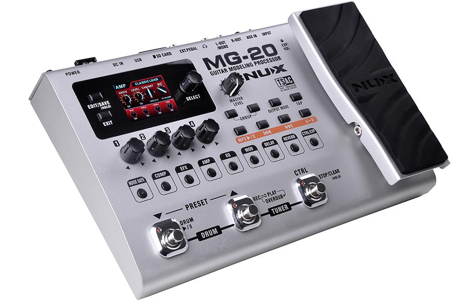 NUX MG20 Electric Guitar Multieffects Processor with Drum