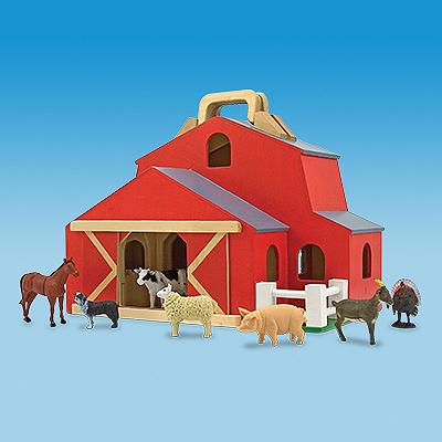 Playsets Dolls Accessories Melissa Doug Fold Go Barn With 7