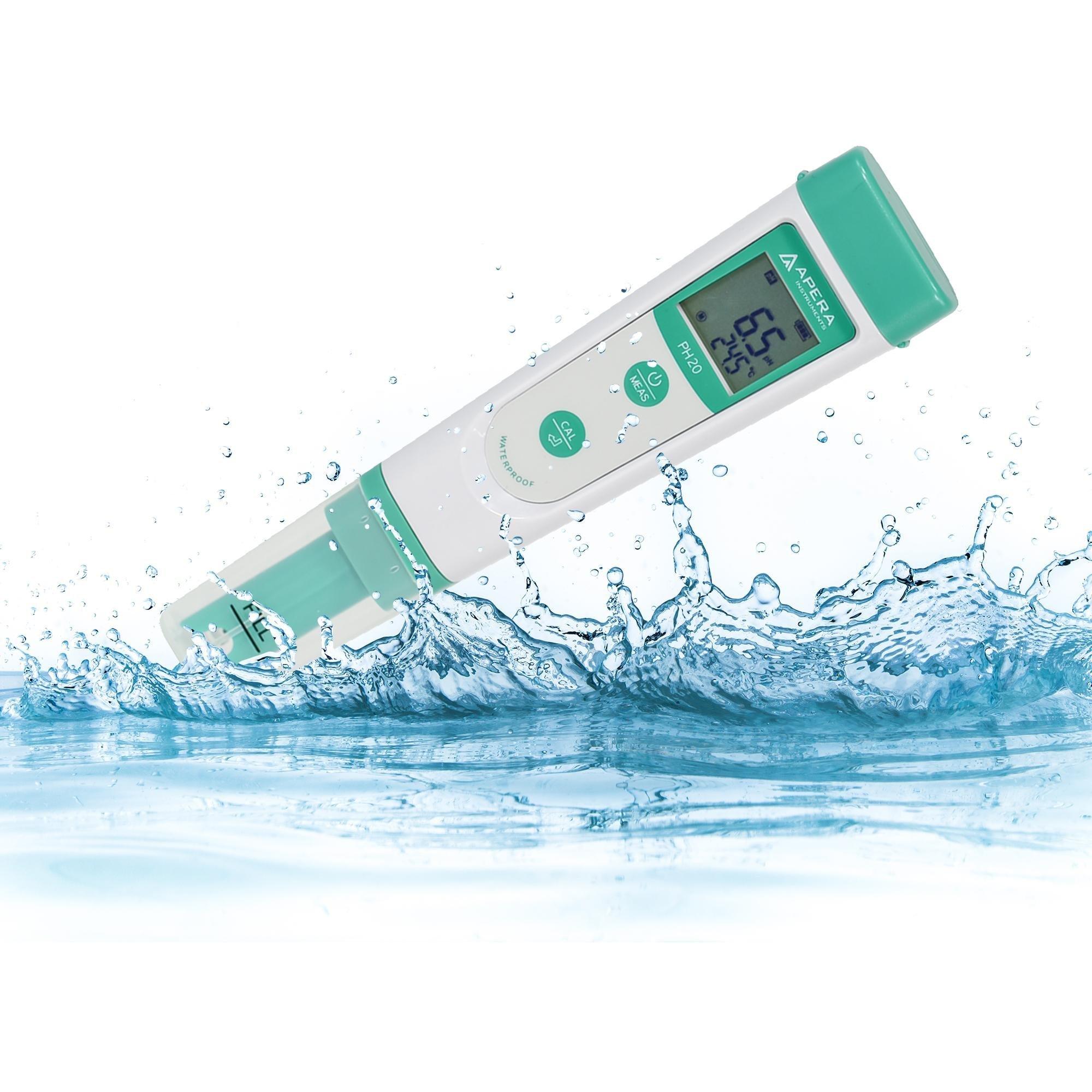 Apera Instruments PH20 Value pH Meter, Pocket Tester, Waterproof, ±0.1