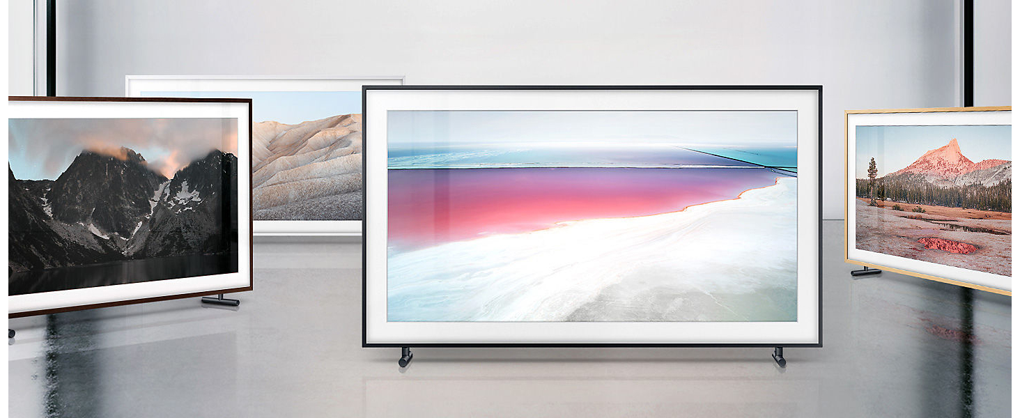 Samsung_TV&AV Customisable White Bezel for The Frame 55inch TV Amazon