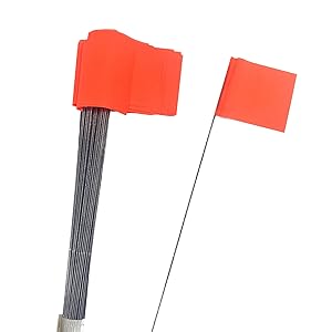 staff, wire, color, alert, bendable, sprinkler, yard, marker, trail, 