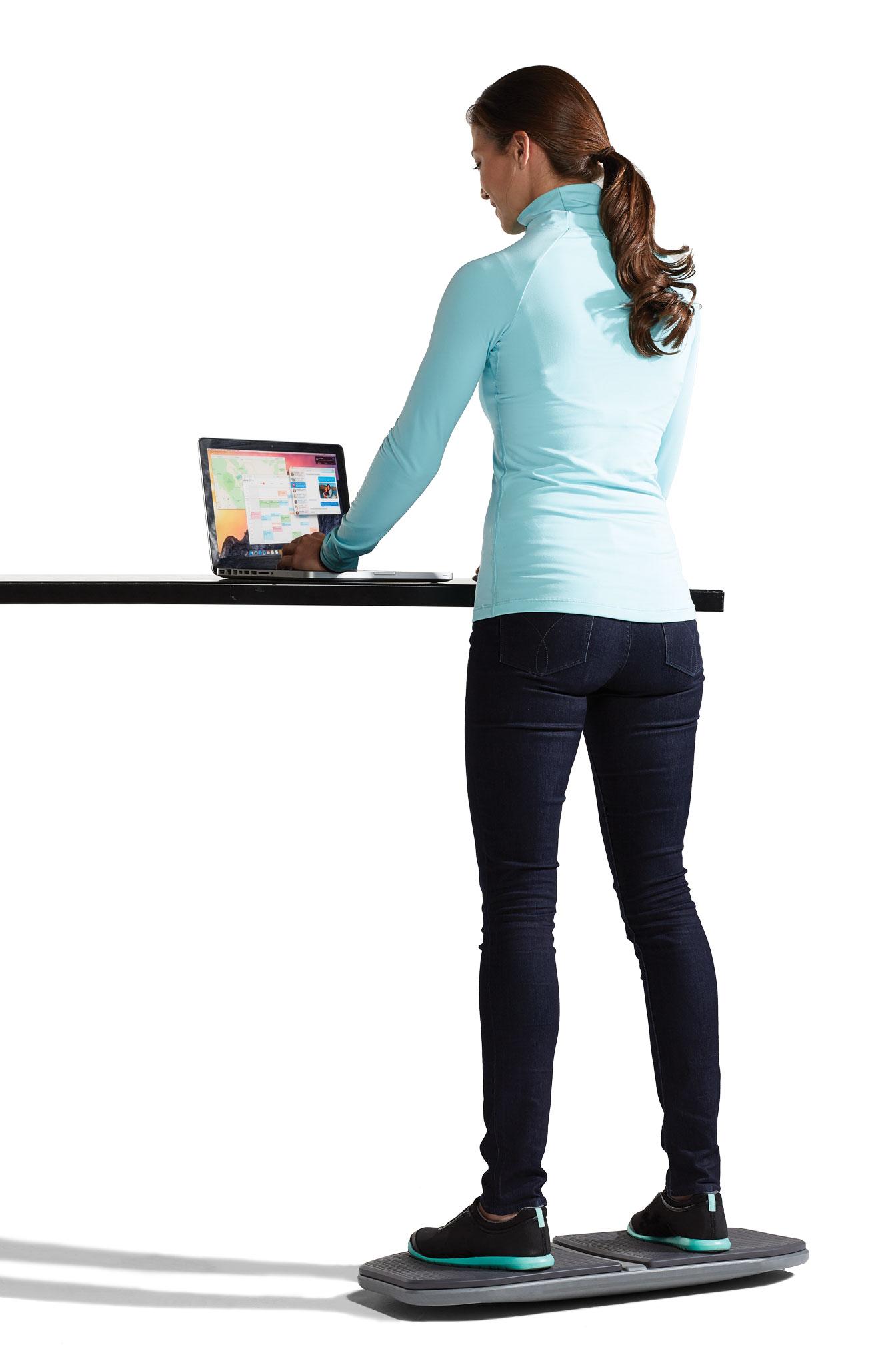 Gaiam Evolve Balance Board for Standing Desk Stability Rocker Wobble Board for