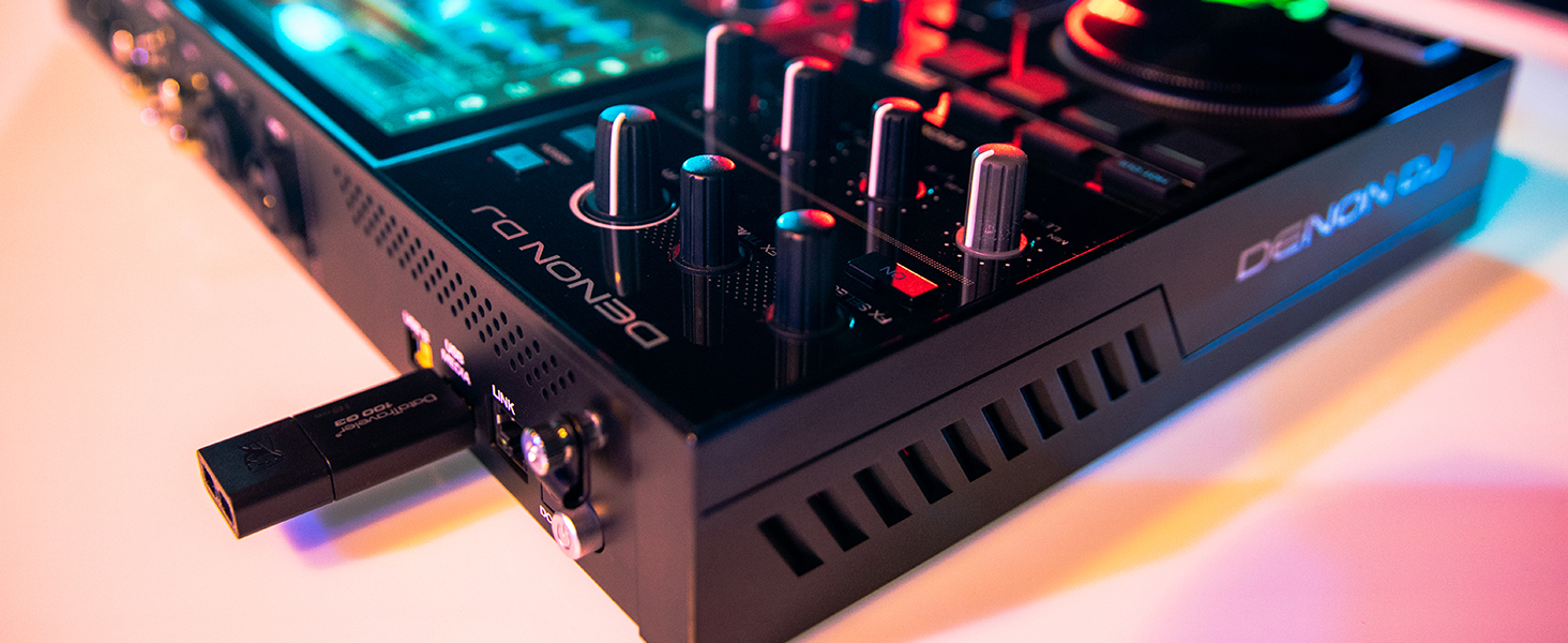 Denon DJ PRIME GO Portable DJ Set / Smart DJ Console with 2 Decks