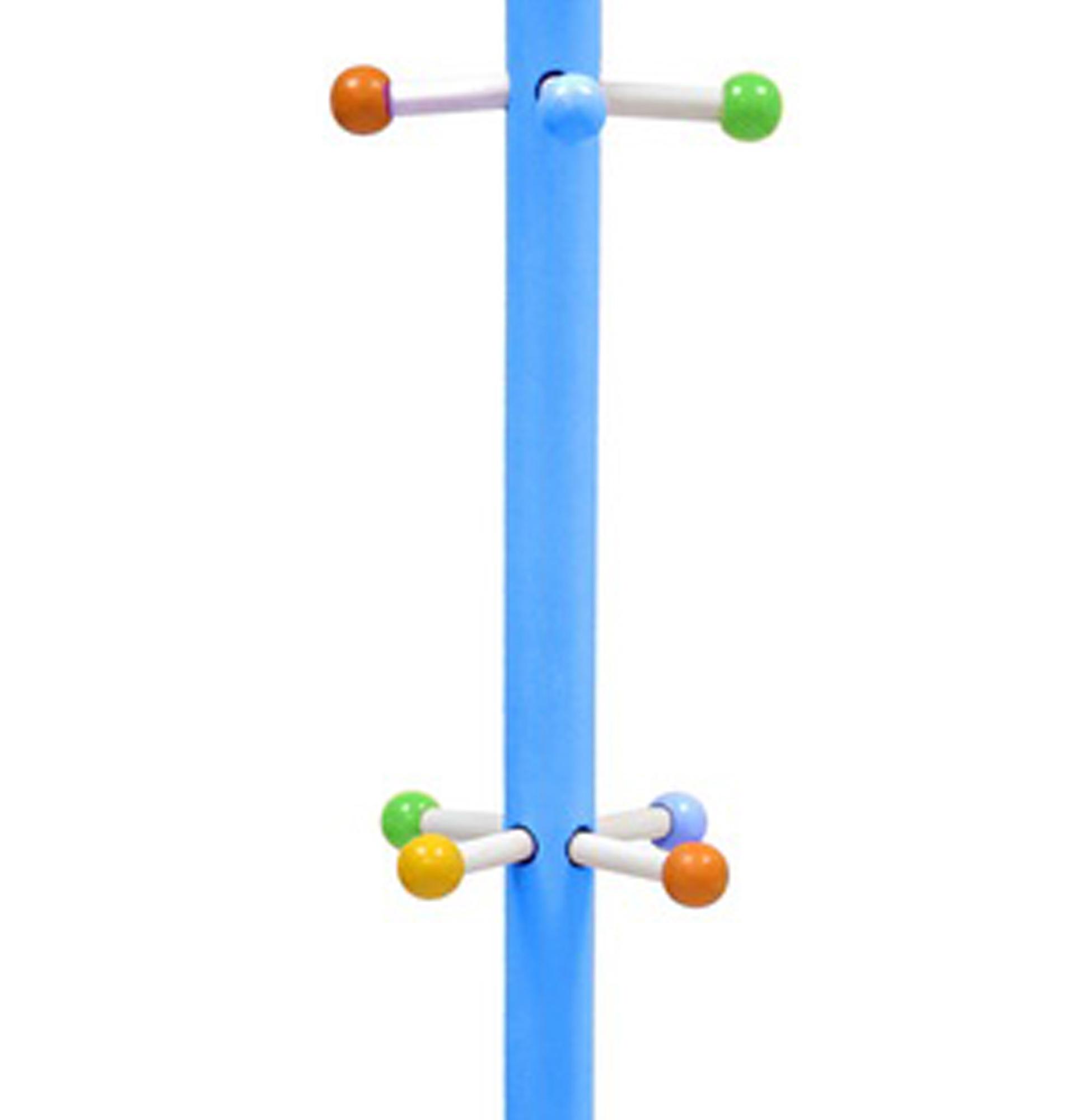 Bebe Style BCR1CH wooden children's coat rack for children's bedrooms, crayon theme, blue