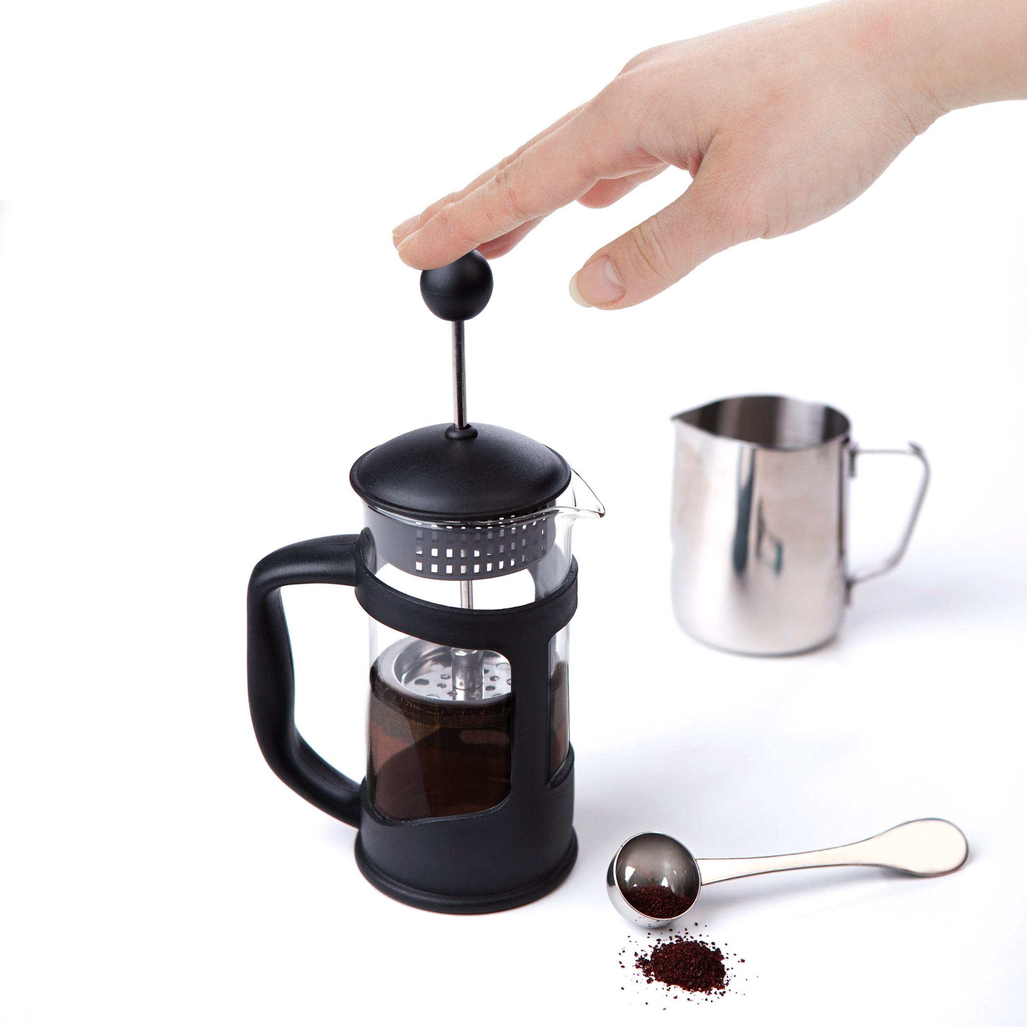 Mind Reader Single Serve French Press Coffee & Tea Maker, 2 Pack, Glass