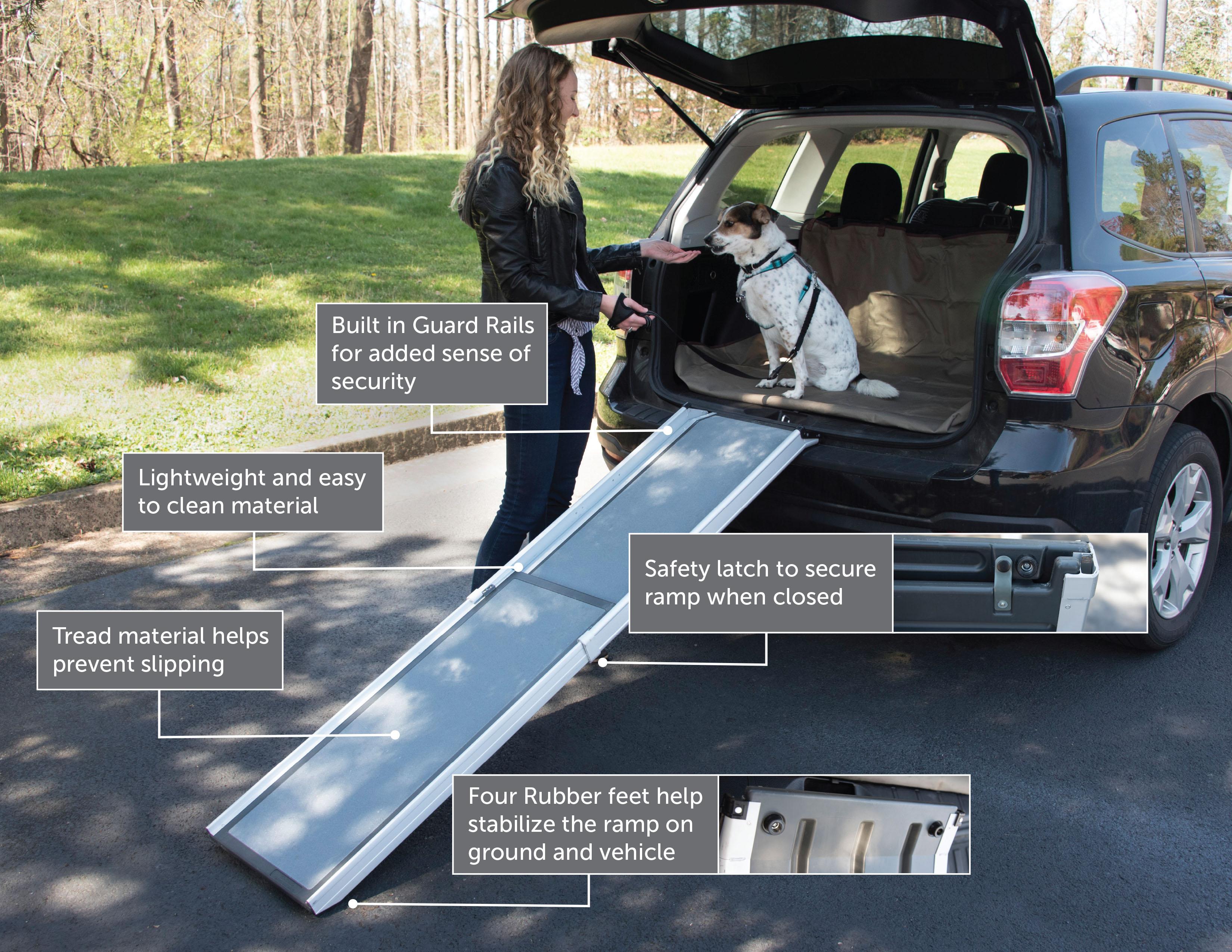 PetSafe Happy Ride Extra Long Telescoping Dog Ramp Portable Pet Ramp