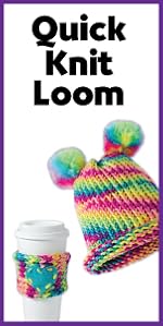 Quick Knit Loom, Loom knitting, girls craft, craft kit, creativity for kids, knitting, rainbow