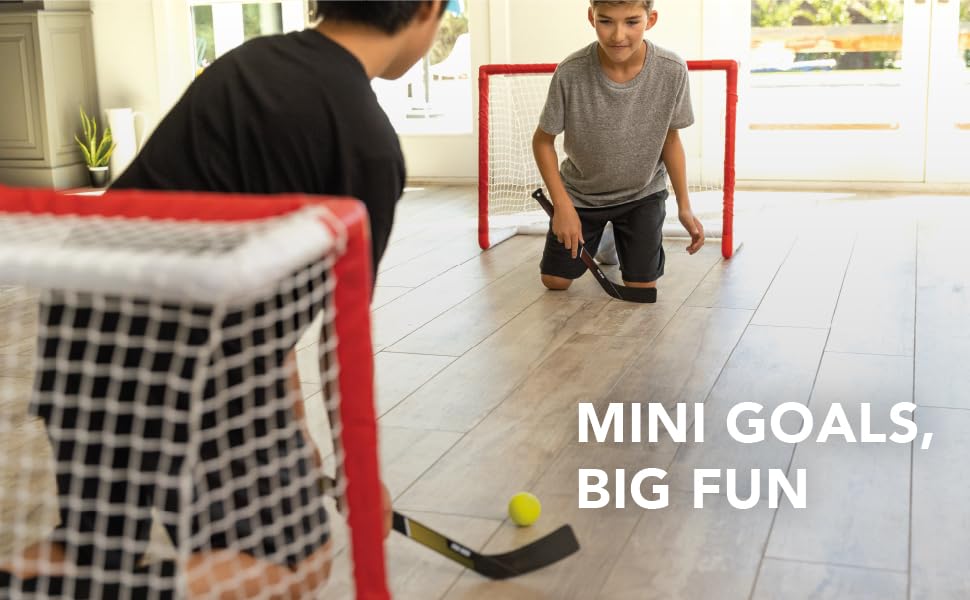 SKLZ Pro Mini Indoor Miniature Hockey Set, Includes 2 Goals, 2 Sticks