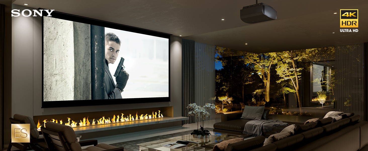 Sony VPLVW715ES 4K HDR Home Theater Projector, Black