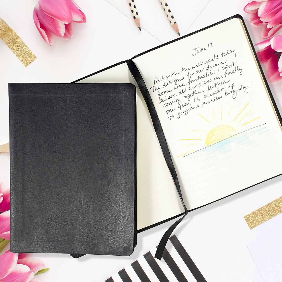 Flanders Black Leather Journal (Diary, Notebook) Peter Pauper Press