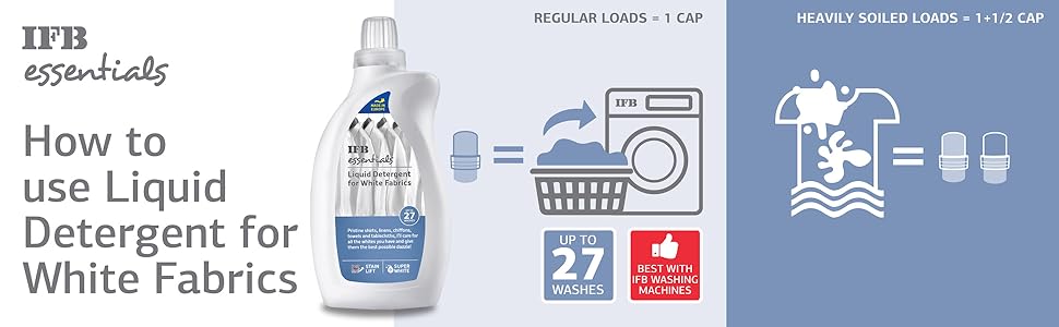 Buy Ifb Essentials Liquid Detergent For Whites 945 Ml Online At