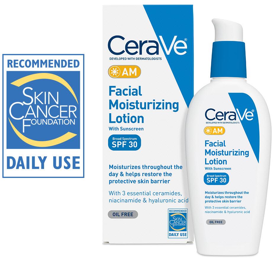 CeraVe Facial Moisturizing Lotion AM Sunscreen SPF 30, Normal to Dry