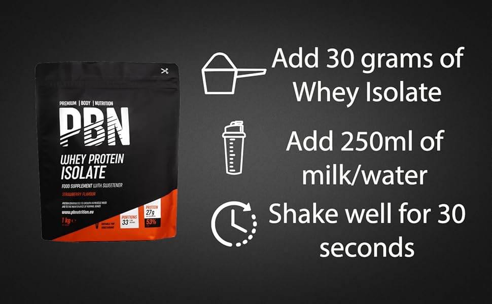 PBN Premium Body Nutrition WheyISOLATE Protein Powder, 1kg