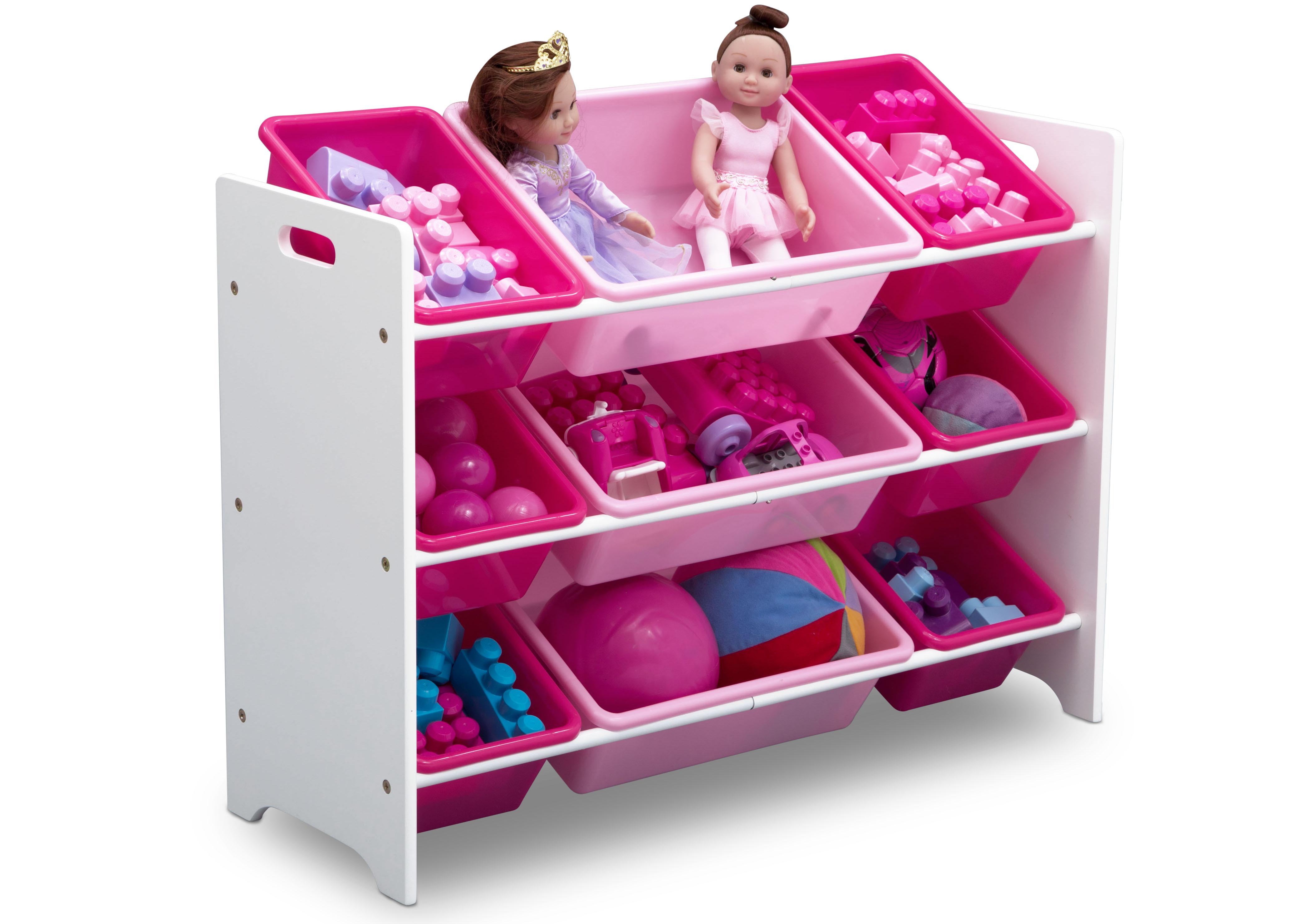 Delta Children MySize 9 Bin Plastic Toy Organizer, Bianca
