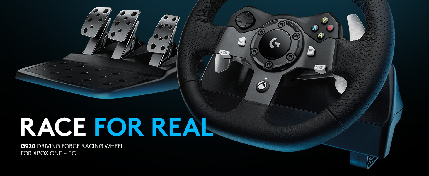 Logitech G920 Driving Force Volant de Course avec Levier de Vitesse Pédales Retour de Force