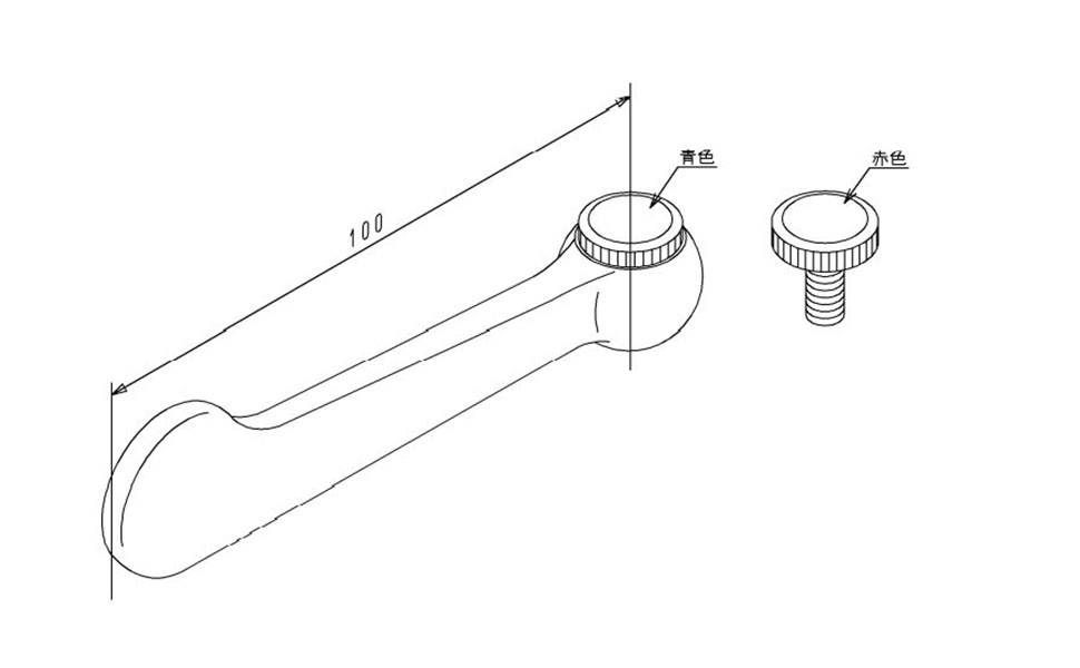 Amazon.co.jp TOTO Lever Handle, Lever Length = 3.9 inches (100 mm