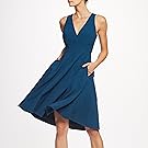 catalina tea length fit & flare dress