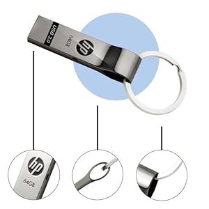 HP USB 3.0メモリ 64GB　金属製 フラッシュドライブ x750w Amazon | HP USBメモリ 64GB USB 3.0 キーホルダーデザイン 金属