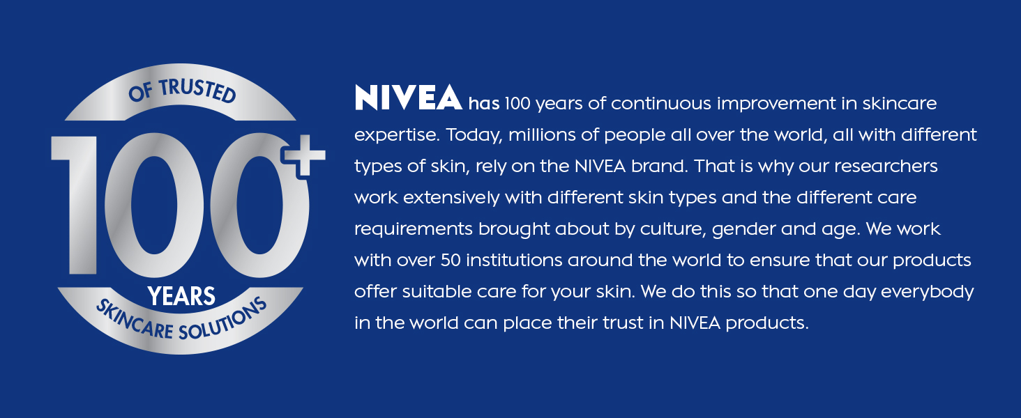 nivea, 100 years of skincare solutions