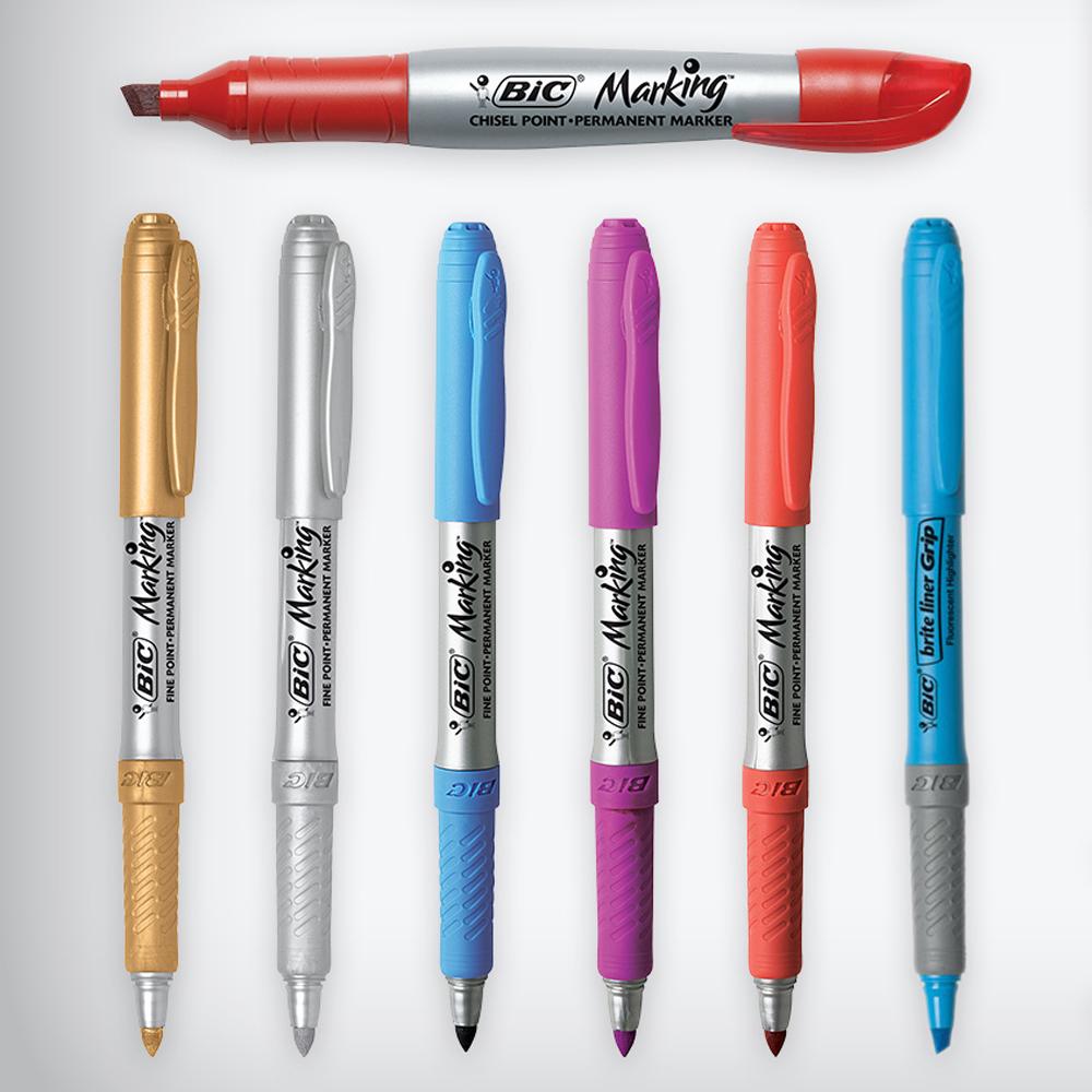 Bic Marking Color Collection Permanent Marker, Assorted Fine Tip, 36