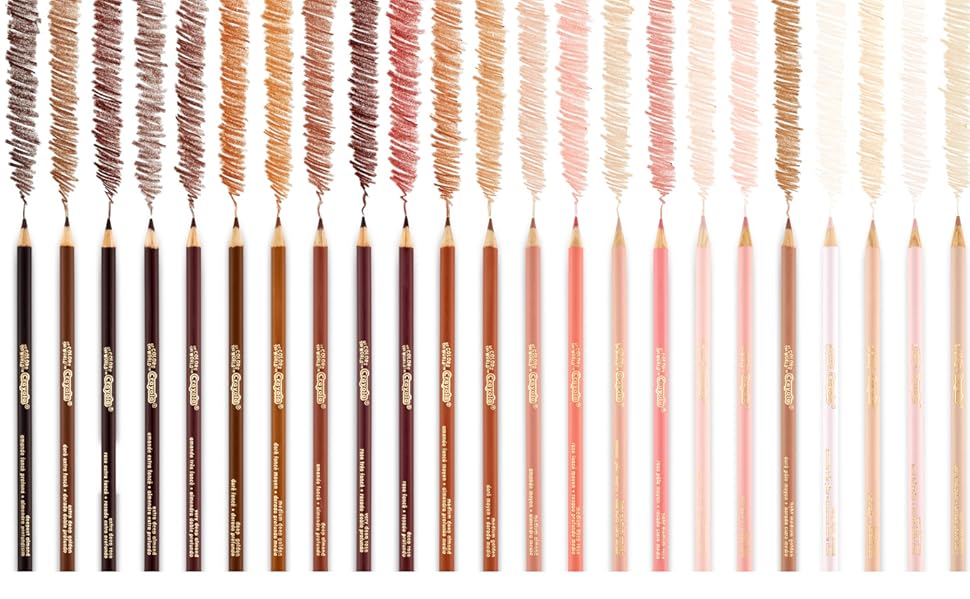Crayola Colored Pencils 24 Count, Colors of the World, Skin Tone