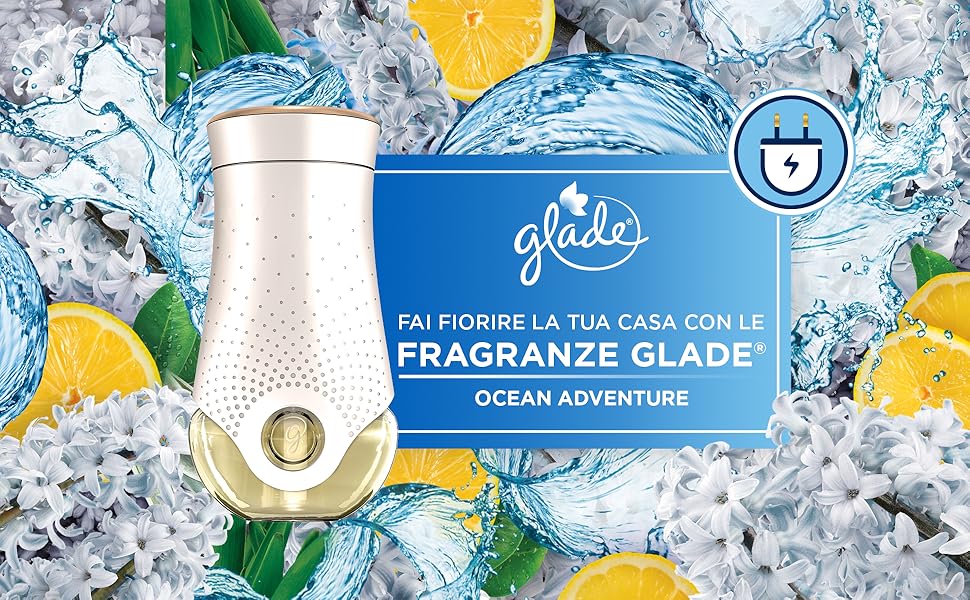 Glade Diffusore di Oli Essenziali Elettrico, Ricarica, Fragranza Ocean