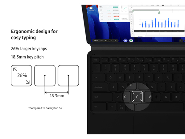 Galaxy Tab S7+ 256GB Wifi（純正キーボードカバー付） Amazon.com: SAMSUNG Galaxy Tab S7+ Keyboard, Black : Electronics
