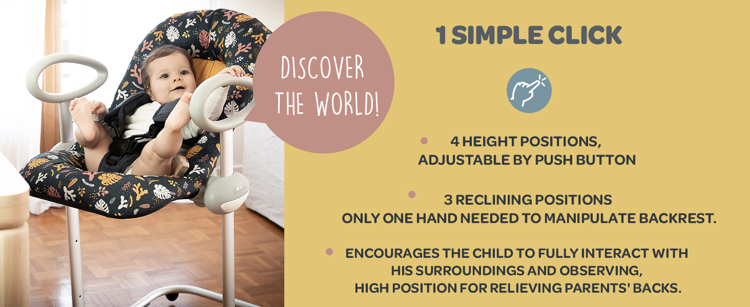 Béaba Up and Down III Baby Bouncer Baby Chair and Swing seat 12