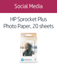 hp sprocket plus ZINK zero ink sticky backed photos paper larger instant smartphone print