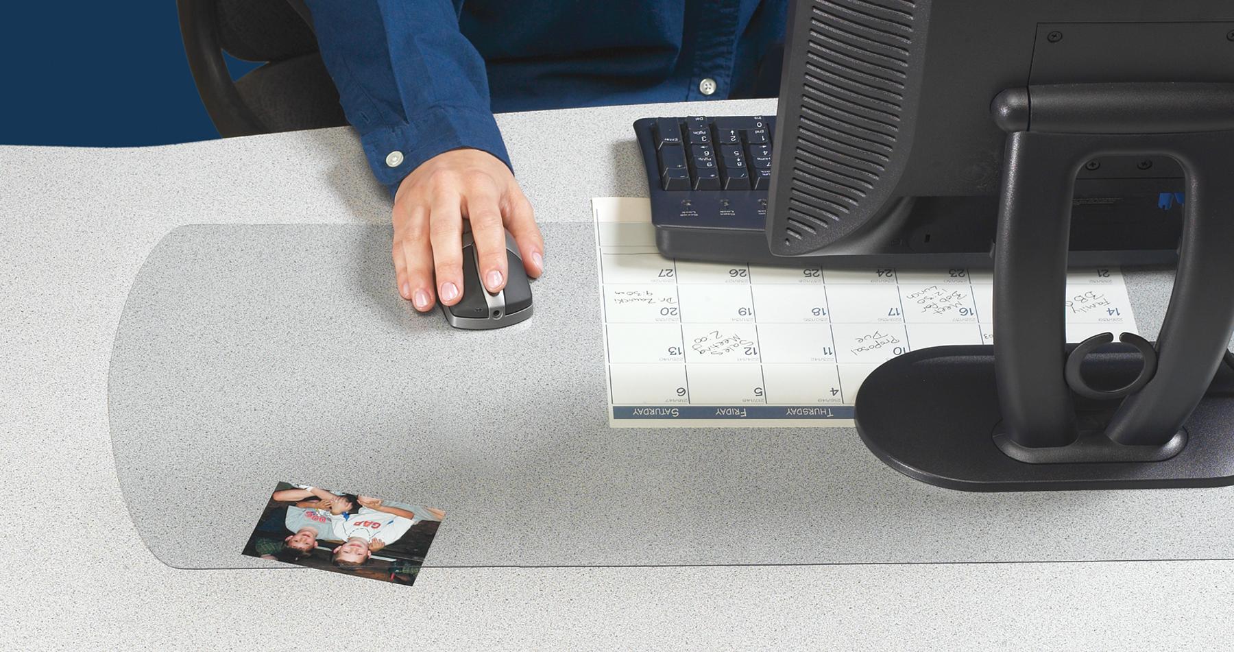 Artistic 6075M 14" x 30" Krystal View Curved Desk Pad for