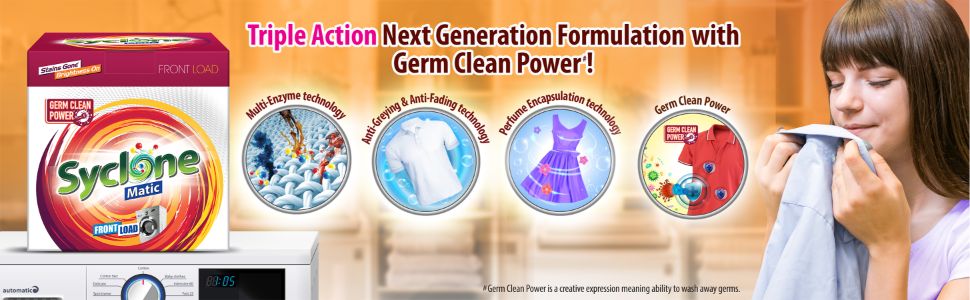 Syclone Matic Front Load Detergent Powder – 6 Kg