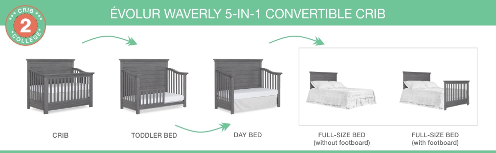 evolur waverly crib