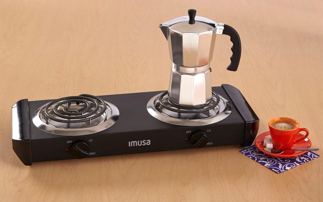 IMUSA Cafetera de espresso para estufa, Plateado, 6 Tazas, 1 Amazon