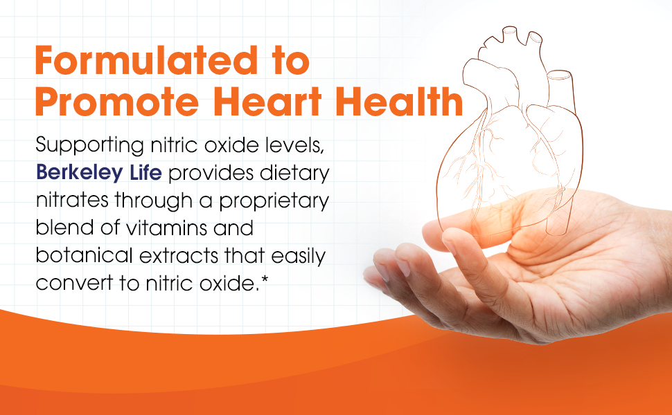 Berkeley Life Nitric Oxide Booster Beet Root capsules Blood Pressure Support with B