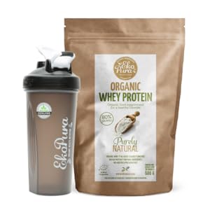 Ekopura Organic Whey Protein Powder with Shaker Bottle