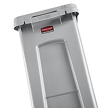 Rubbermaid Commercial Products Slim Jim Trash Can Thin Container Under Counter Cabinet Easy Access