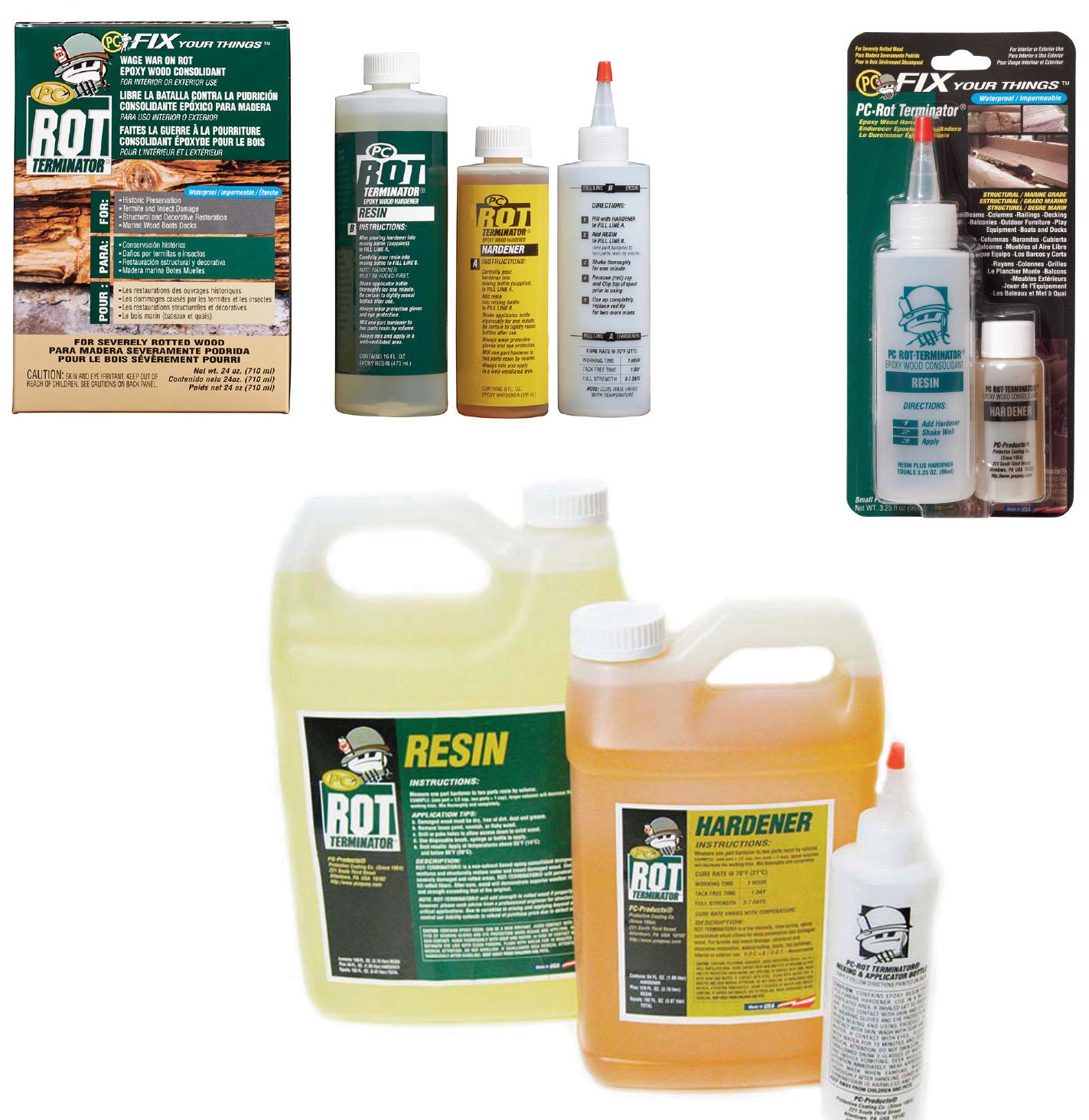 PC Products PCRot Terminator Epoxy Wood Hardener, TwoPart 1.5gal in