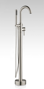 59'' Bathtub, Brushed Nickel Drainer 24 1