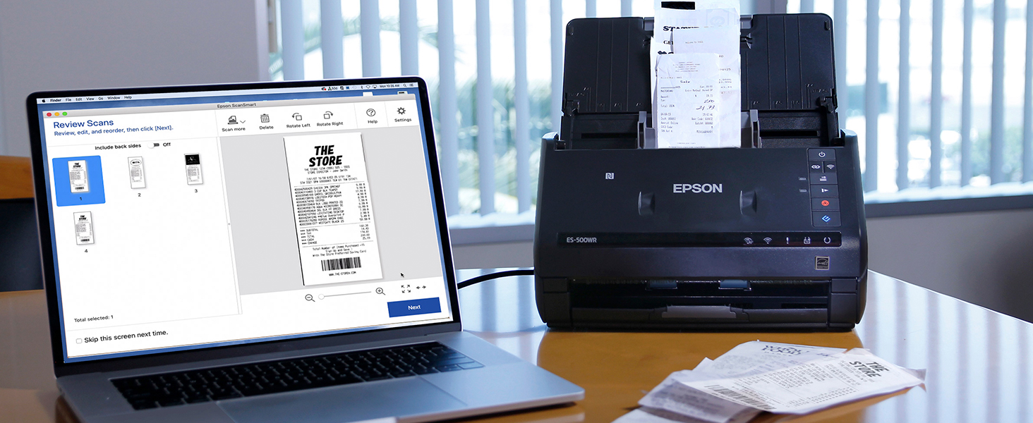 epson, es-500wr, es-500, scanner, document scanner, work from home, shaq