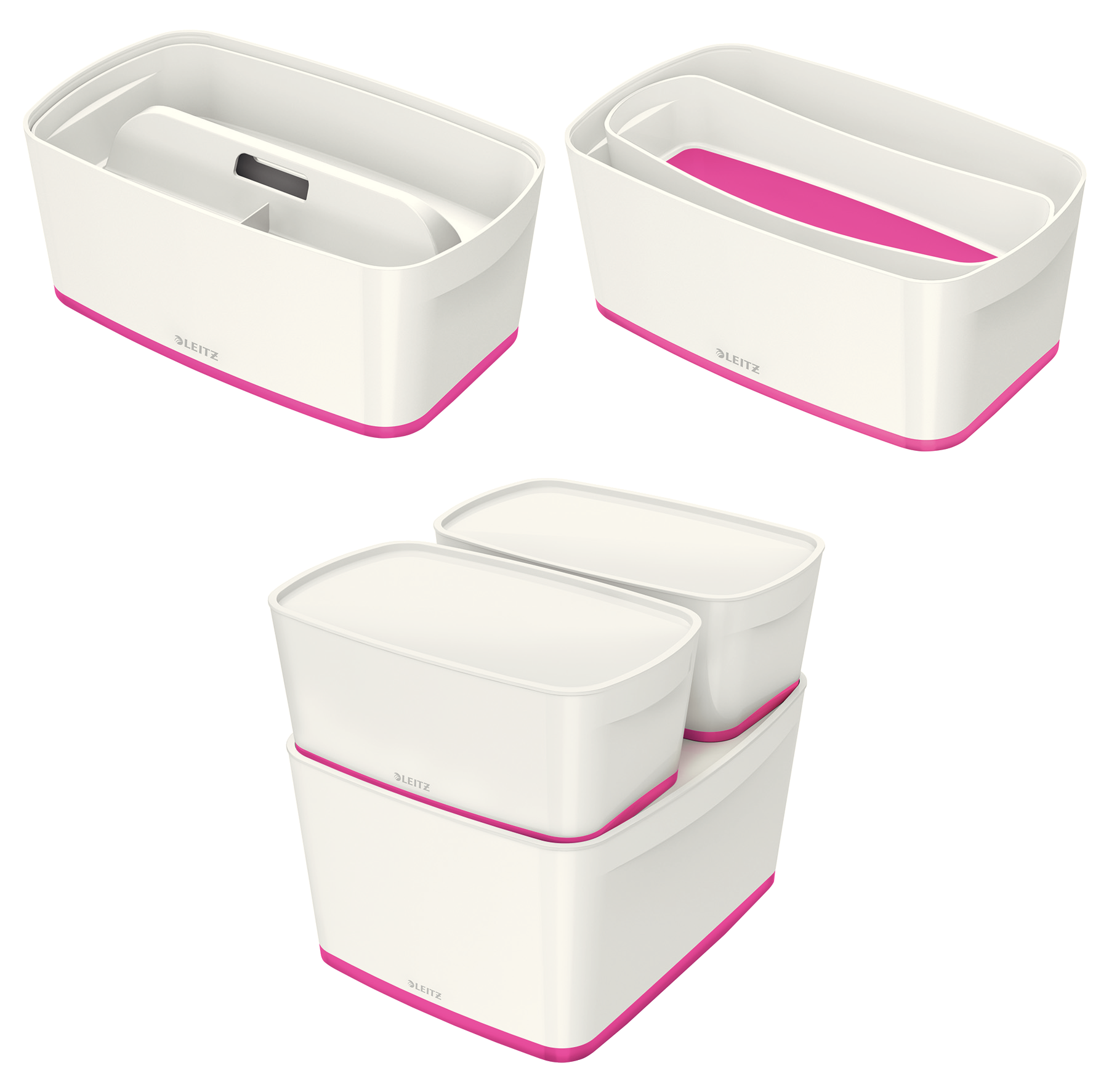 Leitz Small MyBox with Lid, Storage Box for Home and Office, High Gloss