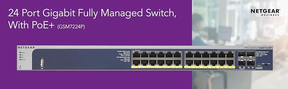 NETGEAR GSM7224P-100AJS ギガビット 24ポート Amazon.com: NETGEAR ProSAFE M4100-24G-POE+ 24-Port Gigabit