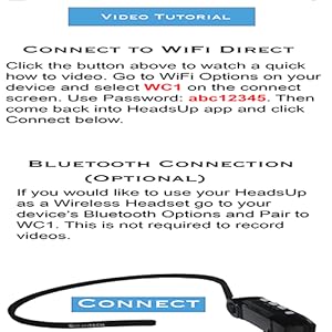HeadsUp app and Bluetooth instructions