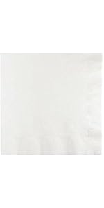 white beverage napkins