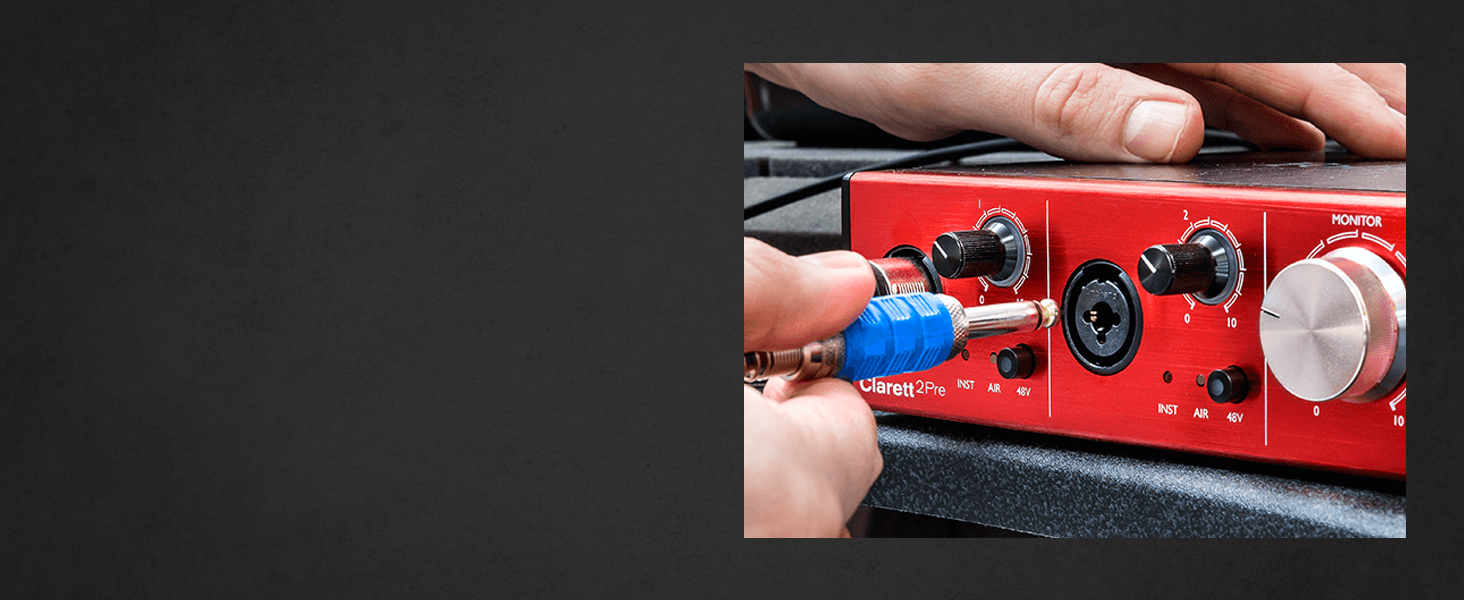 Focusrite Clarett 2Pre 10In/4Out Thunderbolt Interface with 2 Mic