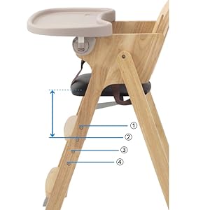 Amazon | カトージ 木製ハイチェア Easy-sit ホワイトウォッシュ 7か月