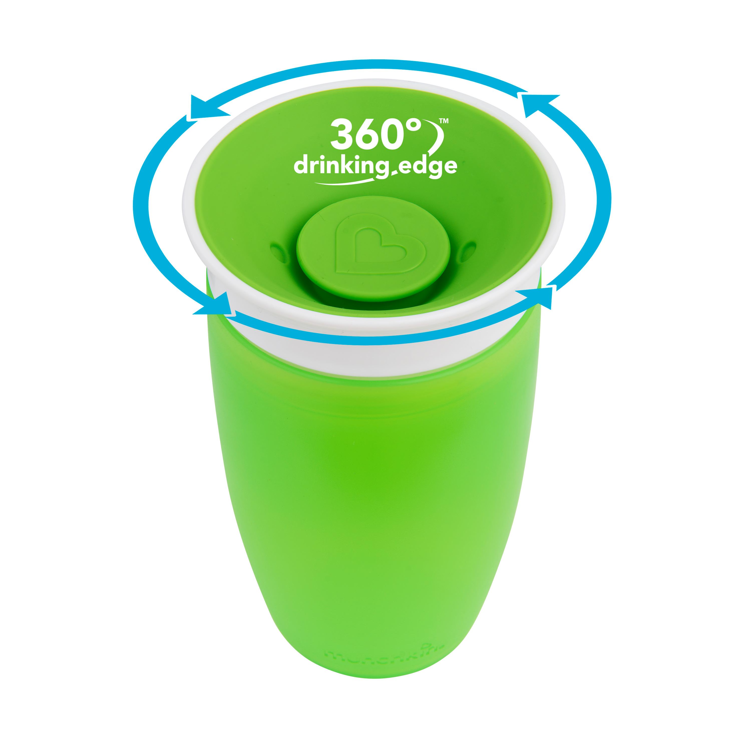 Munchkin Miracle 360 Sippy Cup, Green/Blue, 10 Ounce, 2 Count Baby