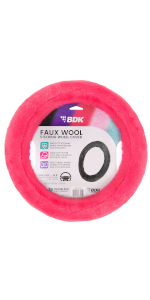 Hot Pink wool sheepskin steering wheel cover